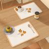 Jogo Americano de Couro PU Personalizado Estampa DIY Logo Impresso Base de Mesa Mat Isolante Térmico Hotel Jogo Americano Ocidental Presente Personalizado