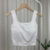 1809 Sexy Solid Color Beautiful Back Square Collar One-piece Fixed Cup-wrapped Breast Tube-wrap Seamless Base Sports Yoga Underwear para Mulheres