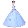Vestido de Noche de Alta Gama 2026 Nuevo Modelo Atuendo para Actuación en Solitario Traje de Examen para Estudiantes de Canto Vestido Tutú Colorido de Tul para Anfitriona de Reunión Anual para Mujer