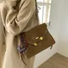 Bolsa Tote Fashion Retrô de Luxo para Mulheres 2025 Nova Outono e Inverno Versátil Maillard Grande Capacidade Ombro Bolsa para o Dia a Dia