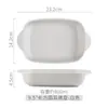 Bandeja para hornear estilo nórdico personalizada, cazuela, plato cerámico de doble asa, bandeja para hornear para horno y microondas, bandeja rectangular para hornear