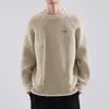 Otoño e Invierno Nuevo Estilo Marca de Moda para Hombre de Peso Pesado Cuello Redondo Holgado Casual Estilo Perezoso Manga Raglán Suéter de Punto Abrigo