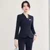Ropa de trabajo de moda y juvenil para recepción de belleza médica de otoño e invierno, nuevo uniforme de trabajo para salón de la industria de la belleza, traje profesional para mujer