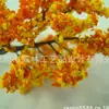 Candelabro hierro forjado lámpara de viento adornos casa de muñecas mini lámpara de viento de cristal planta simulación 11055-J