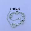 Porta vacío bañado en plata 925 para manualidades, Pulsera de cobre puro hecha a medida, Porta vacío para pulsera bañado en oro blanco, Procesamiento de incrustación de piedras preciosas