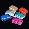 Bolsa Retangular com Zíper, Porta-Moedas de Folha de Flandres de Cor Sólida, Caixa de Armazenamento de Fones de Ouvido de Metal, Estilo Minimalista Urbano