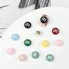 Celebridade da internet M feijão acessórios de manicure atacado mini letras coloridas feijão de chocolate acessórios de resina decoração de unha DIY