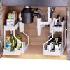 Prateleira de Armazenamento Multifuncional de Chão com Camada Dupla para Bancada de Cozinha, Porta-Temperos, Prateleira de Armazenamento para Banheiro, Armazenamento para Pia