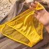 Calcinhas de renda em malha sexy estilo japonês para meninas, de cintura baixa, puras e sedutoras, quentes e sedutoras, respiráveis, calcinhas triangulares sem costura para mulheres