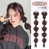 Peruca Feminina Bubble Braid Lanterna Trança Bonito Cyber Celebrous Boxing Braid Ponytail Natural Peruca Trança Summer Dirty Braid Hair Loop