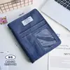 Cuaderno de Mezclilla Retro Americano, Álbum de Tarjetas de Cuatro Rejillas DIY, Estuche para Lápices de Gran Capacidad Y2K para Niñas