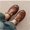 Zapatos casuales de suela plana con punta cuadrada, estilo británico de una sola tira, talla grande 40-43, para primavera/otoño 2027, suministro para estación independiente
