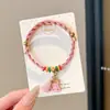 Pulsera Roja Tradicional para Mujer con Borlas para el Festival del Bote del Dragón, Pulsera de Cuerda de Cinco Colores, Pulsera Hecha a Mano de Estilo Étnico al por Mayor