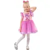 Fantasia Dia das Crianças Saia de Princesa Roxa Infantil Saia Tutu Fantasia de Halloween para Meninas Apresentação de Palco