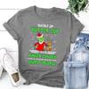 Camiseta de manga corta con estampado navideño de Grinch de pelo verde, ideal para Navidad europea y americana.