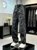 Jeans de camuflaje estilo americano de moda de otoño, venta directa de fábrica para hombre, moda urbana vintage popular, pantalones versátiles de pierna ancha