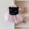 Saia Suspensório Infantil Roupa de Verão Feminina para Casa Estilo Ins para Meninas Verão Estilo Coreano Estilo Ocidental Meninas Elegante Classe a Roupa Infantil