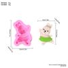 Nuevo Dibujo Animado Conejo Lindo Zanahoria Animal Molde de Silicona Accesorios de Resina Decoración para Funda de Teléfono Molde Squishy