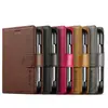 Aplicable a iPhone Duo Foldable Flip Phone Funda de Cuero Hebilla Tarjetero Soporte Estilo Simple de Negocios Carcasa Protectora
