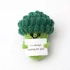 Productos transfronterizos tejido a mano de lana tejido fruta y verdura de dibujos animados muñeco adornos de joyería bolsa de expresión de energía positiva