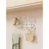Colgador de Ropa de Pared, Gancho sin Taladro para Sombreros y Bolsos Detrás de la Puerta, Estante de Almacenamiento Resistente de una Fila sin Marcas