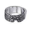 Anillo de acero inoxidable con patrón tridimensional vintage de AliExpress al por mayor Europa y Estados Unidos heavy metal anillo de titanio joyería para hombres y mujeres