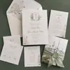 Impresión de juegos de invitaciones de boda y papelería a juego para proveedores de eventos