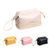 Bolsa de Cosméticos de Nube de Doble Capa Personalizada, Bolso de Mano de Alto Valor Estilo Ins de Gran Capacidad, Bolsa de Aseo Portátil para Almacenamiento