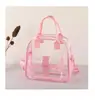 Bolso cruzado de PVC para mujer transfronterizo, bolso cruzado transparente simple y elegante, alto valor estético, bolso de mano versátil y único, bolsa de maquillaje para viajes