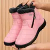 Zapatos de algodón mujer invierno poliuretano botas largas cálidas de caña alta pareja talla grande botas de nieve con forro de felpa engrosadas protección contra el frío