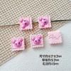 Macaron estilo lindo ratón de dibujos animados pintura de fresa aleación DIY cuentas cadena para teléfono móvil collar accesorios para el cabello