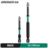 Set de Taladro Eléctrico Bosque Verde Brocas para Destornillador Eléctrico Forma de Cruz Antideslizantes Alta Dureza Serpiente Plateada Resistente a Impactos Magnético Fuerte