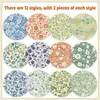 Papel de Fundo para Novo Produto 24 Folhas Morris Estilo Britânico e Americano Papel para Diário Floral 30X30Cm Material para Colagem de Festa