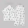 Conjunto de Pijama de Gasa de Algodón para Niños Niños Manga Larga Otoño e Invierno Niños Medianos y Grandes Algodón Puro Dibujos Animados Código Roto Gran Venta