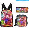 Mochila para estudiantes estilo K de la serie Cross-Border de 2024, con dibujos animados de Mario, bolsa para el almuerzo y estuche.