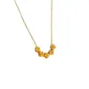 Collar de Aleación de Cobre Cinco Flores Collar de Cinco Bendiciones Nuevo Moda para Mujer Viaje Diario Lujo Ligero Versátil Nicho Gama Alta