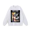 Camiseta vieja, lavable, gruesa, de 260 g, con estampado de dibujos animados de American High Street, holgada, de verano, de media manga para hombre y mujer.