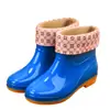 Botas de Chuva Cano Curto para Mulheres, Sapatos de Água Adultos de Cano Curto, Resistentes ao Desgaste, Antiderrapantes, Sapatos de Borracha para Trabalho Resistentes a Ácidos e Alcalis, Sapatos de Proteção do Trabalho de Cano Curto