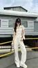 Conjunto de moda 2026 estilo coreano moderno, novo modelo de verão, top com gola POLO que rejuvenesce, conjunto de calças largas esportivas casuais
