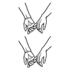Estilo Pareja Agarrados de la Mano Tatuajes Temporales Herbales Impermeables de Larga Duración para Mujeres y Hombres en el Brazo y el Dorso de la Mano Frescos y Hermosos