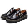 Não Esfrega Seus Pés] Sapatos Mary Jane Cruzados Leves 8065 Couro Genuíno Cano Curto Sapatos Pequenos de Couro para Mulheres, Botas Curtas Casuais Martin Versáteis