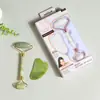 Set de Herramientas de Belleza Rodillo de Jade de Cuarzo Rosa Natural Transfronterizo para Masaje Gua Sha de Cuerpo Completo, Masaje Facial y Herramienta de Gua Sha para la Espalda
