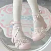 Mariposa Pequeña Tacón Medio Oso Avellana Zapatos Lolita Originales Punta Redonda Versátiles Lindos Zapatos Lo Zapatos Lolita para Estudiantes