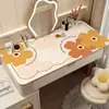 Alfombrilla de tocador de alta gama, elegante, con tacto lujoso, se puede cortar a medida, adecuada para proteger superficies de escritorio y se puede usar como mantel para mesas de manicura y maquillaje.