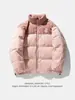Chaqueta de Algodón Grueso de Invierno para Pareja, Nuevo Estilo de Invierno con Bordado de Letras, Marca de Moda, Abrigo de Algodón Patchwork de Pana Holgado