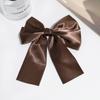 Moda Transfronteriza Retro Simple Horquilla Cinta de Tela Lazo Clip Pico de Pato Accesorios para el Cabello de Satén de Alta Gama Clip