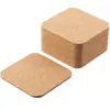 Posavasos y Vajilla Creativos de Corcho en Stock, Redondos y Cuadrados, Simples, Antideslizantes, Aislantes de Calor, para Uso Diario, Corcho Ecológico
