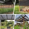Malla Parasol Negra para Patio, Malla Transpirable para Sombra de Balcón, Aislante Térmico, Encriptada y Engrosada, con Procesamiento de Bordes y Perforación