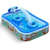 Piscina inflable de césped plegable de PVC transfronteriza nueva, piscina para baño de niños, piscina con fuente de elefante