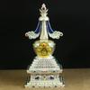 La Pagoda Sherita Bodhi se puede equipar con adornos de aleación del Salón del Buda Tathagata grande de 34 cm de alto y extra grande de 56 cm.
